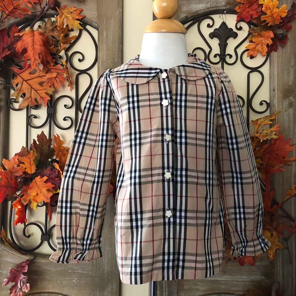 DOE A DEAR| GIRLS PETTER PAN  PLIAD BLOUSE